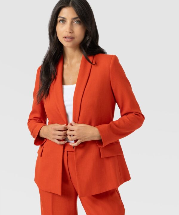 Argent Blazer - Burnt Orange