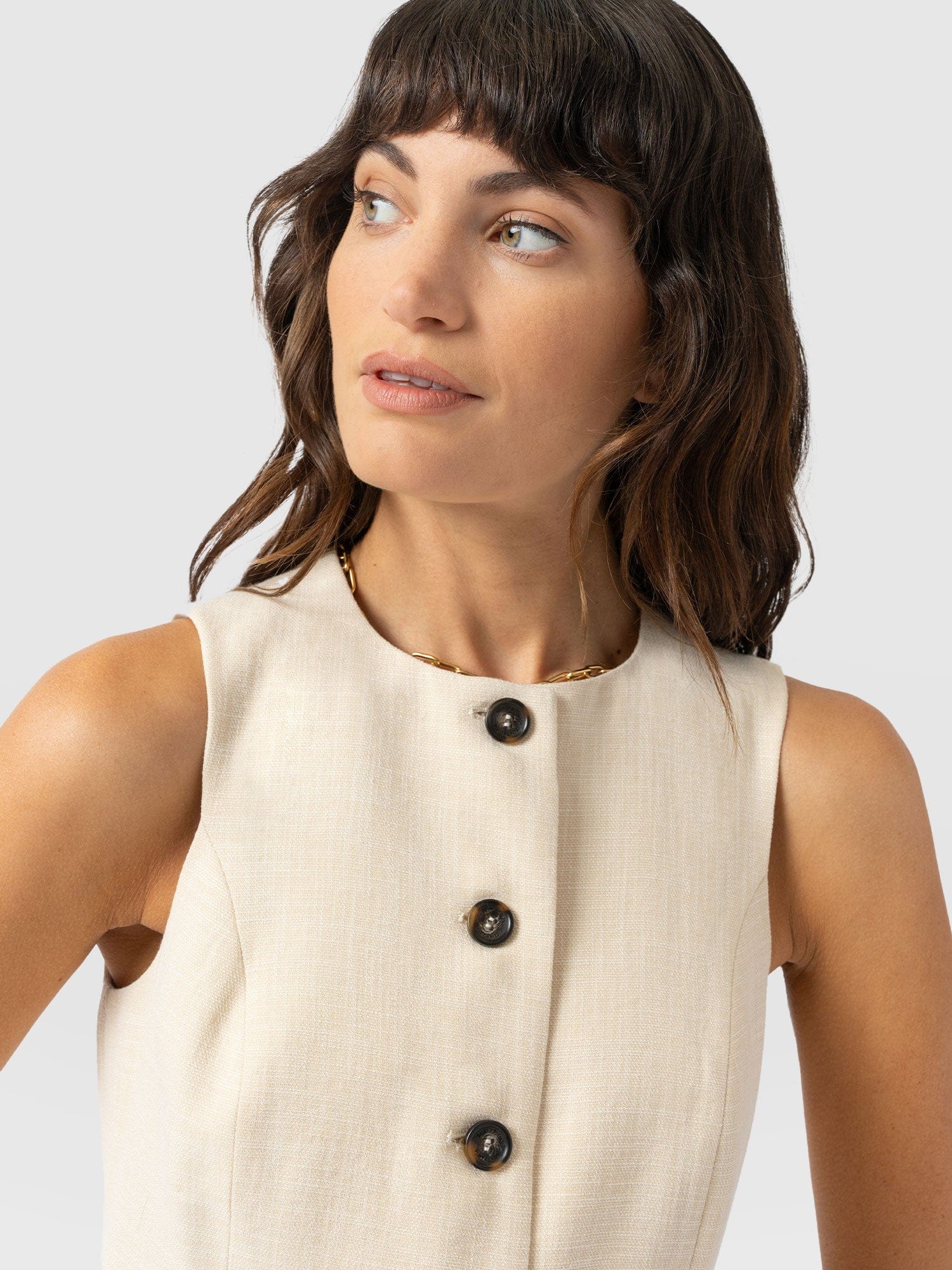 Argent Waistcoat - Cream - Image 5