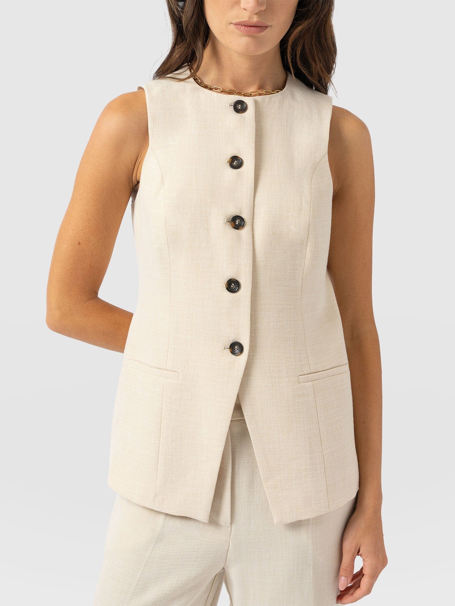 Argent Waistcoat - Cream - Image 4