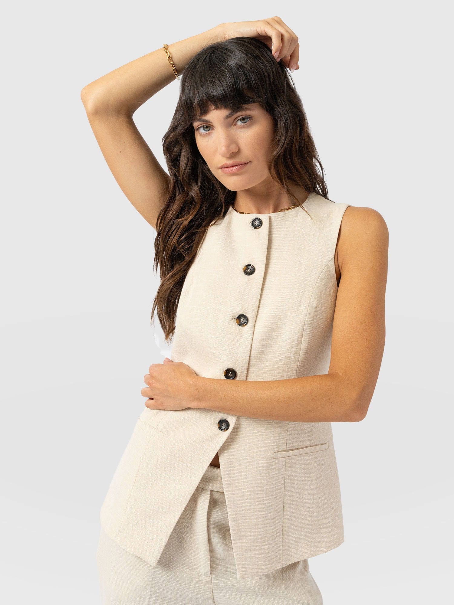 Argent Waistcoat - Cream - Image 3