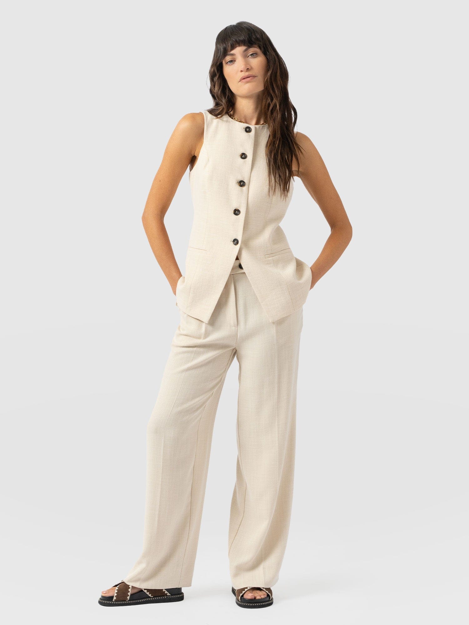 Argent Waistcoat - Cream - Image 2