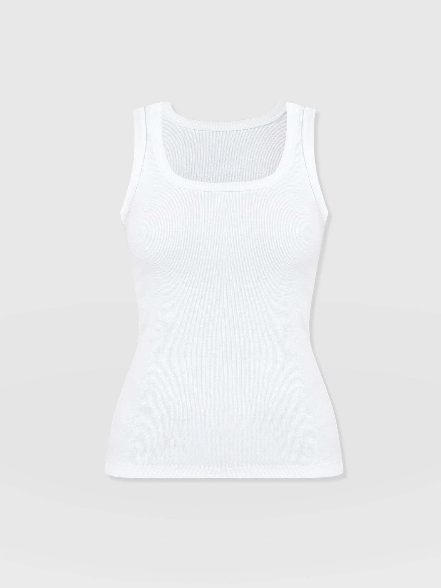 Asher Scoop Neck Vest - White - Image 7