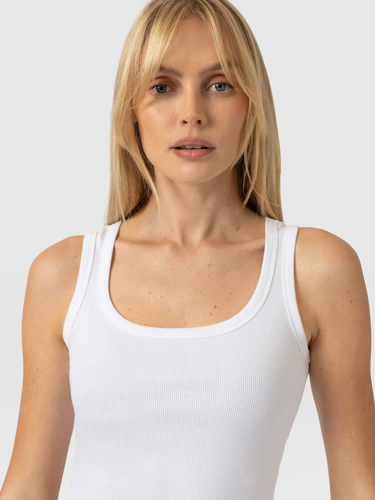 Asher Scoop Neck Vest - White - Image 4