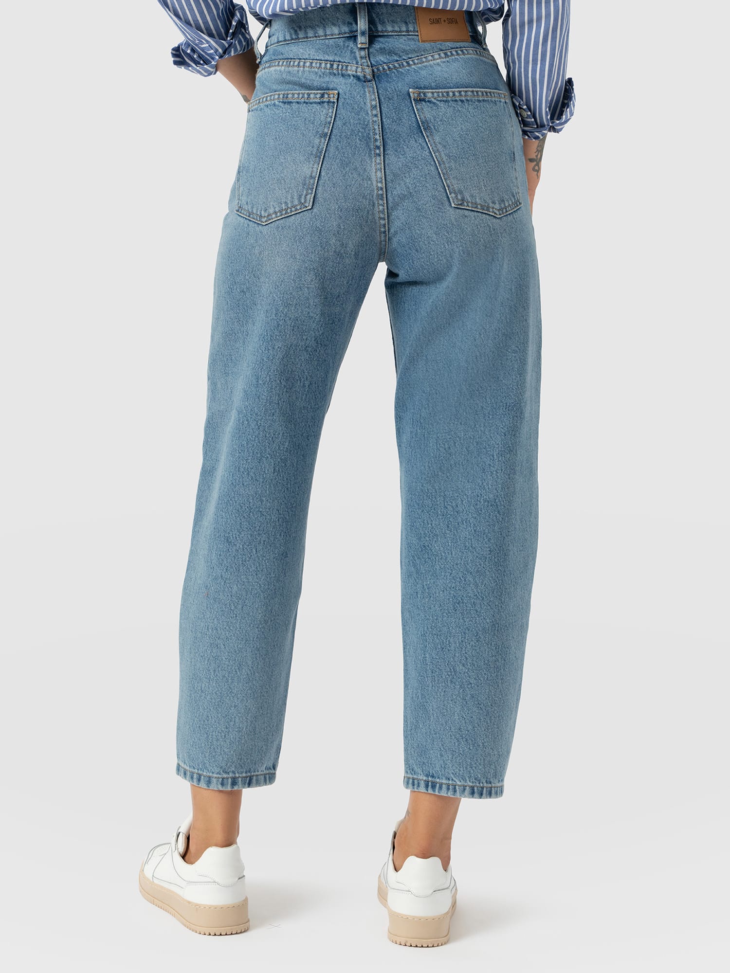 Barrel Leg Jean - Light Blue - Image 6