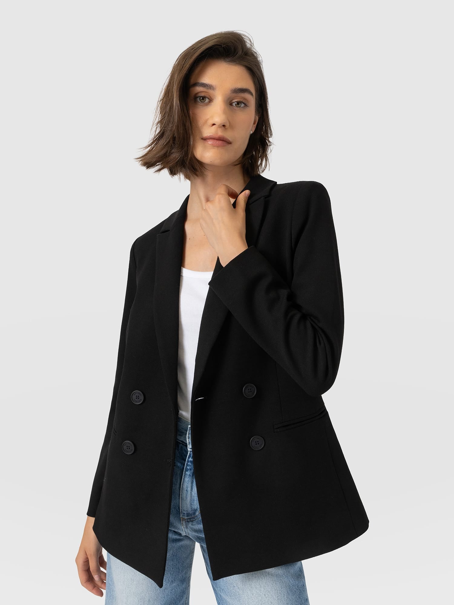 Cambridge Blazer Crepe - Black - Image 5