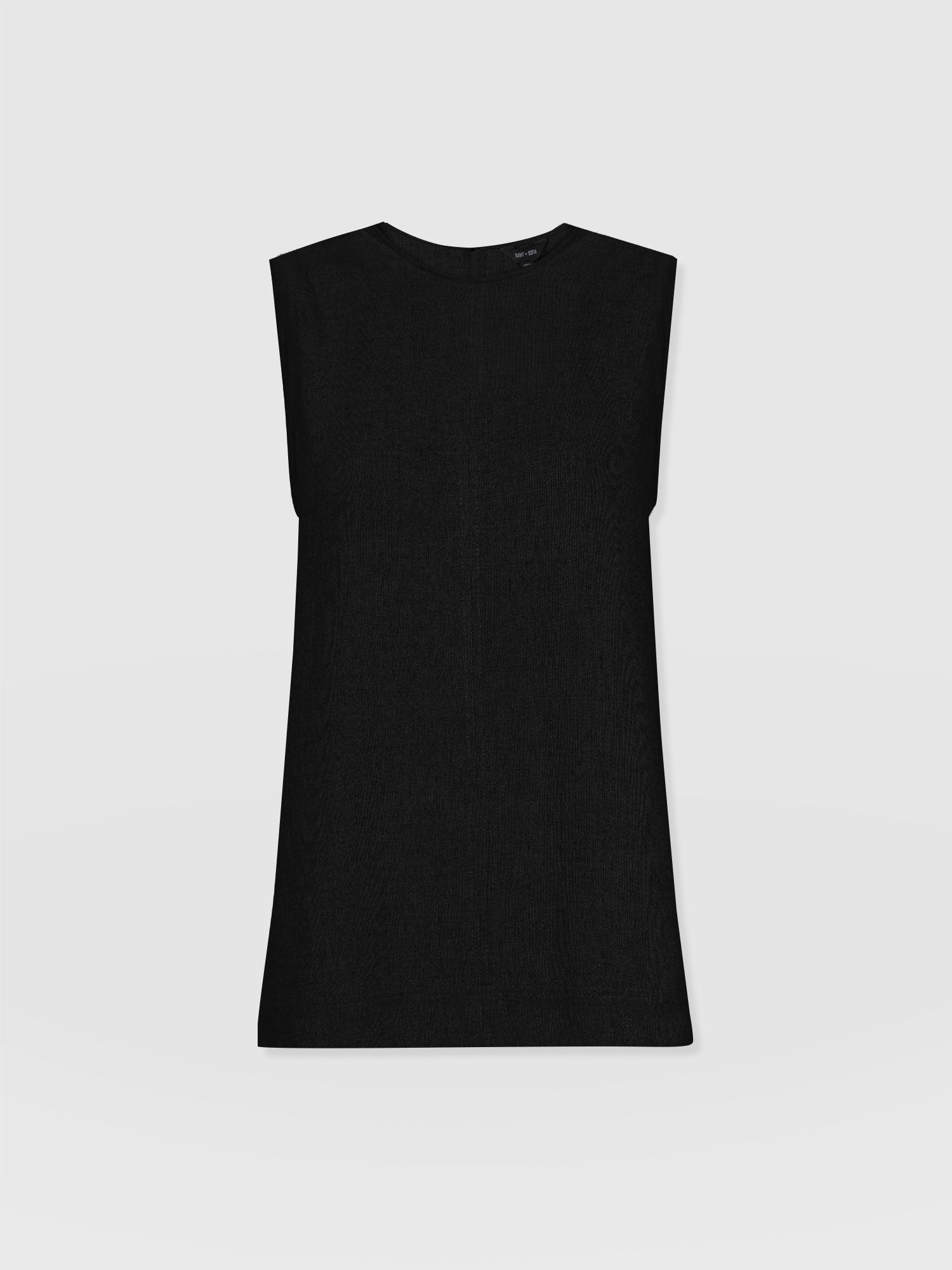 Corinne Linen Tunic - Black - Image 7