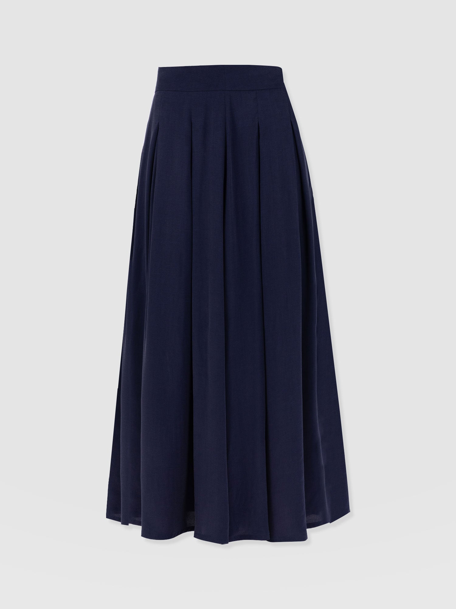 Eliza Pleated Skirt - Navy - Image 7
