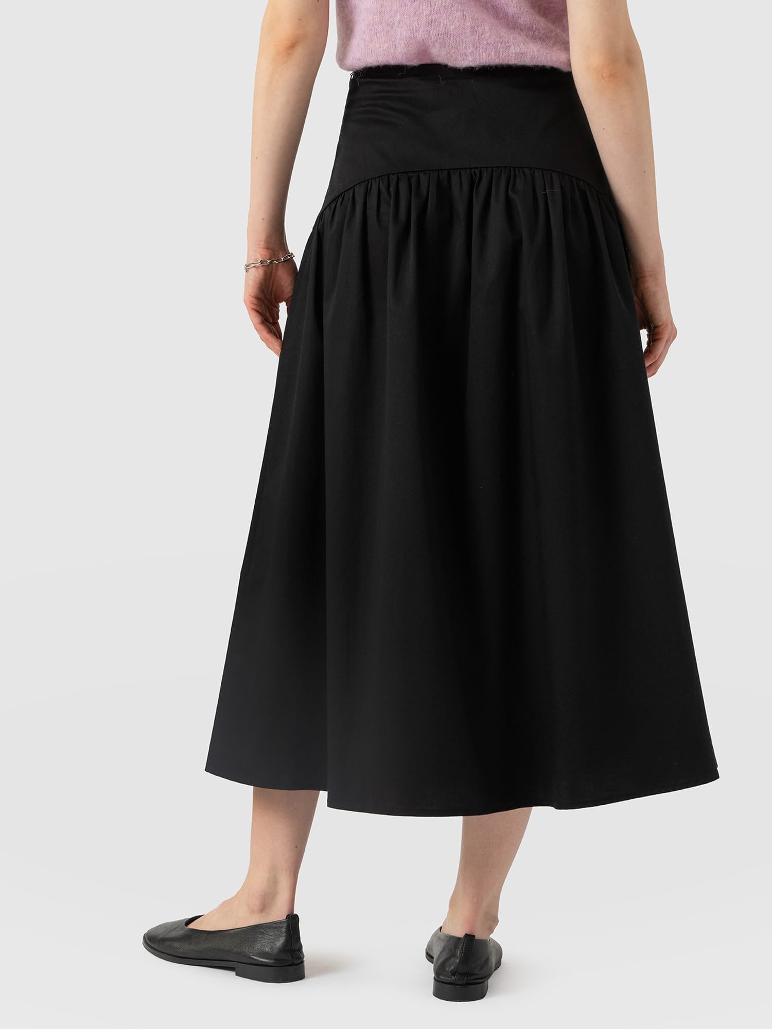 Indie Basque Waist Skirt - Black - Image 5