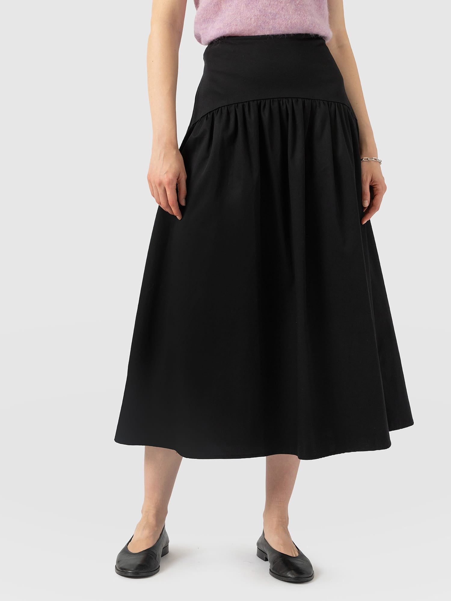 Indie Basque Waist Skirt - Black - Image 6