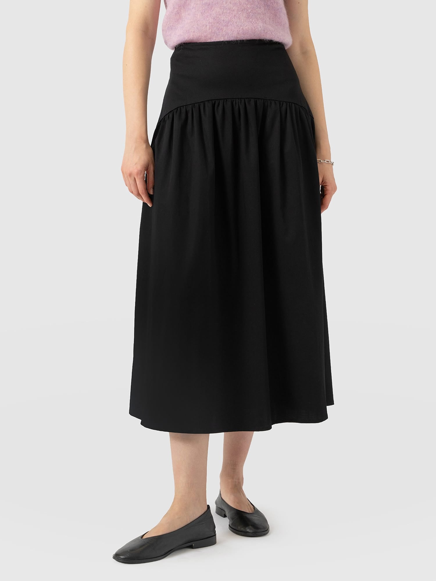 Indie Basque Waist Skirt - Black - Image 2