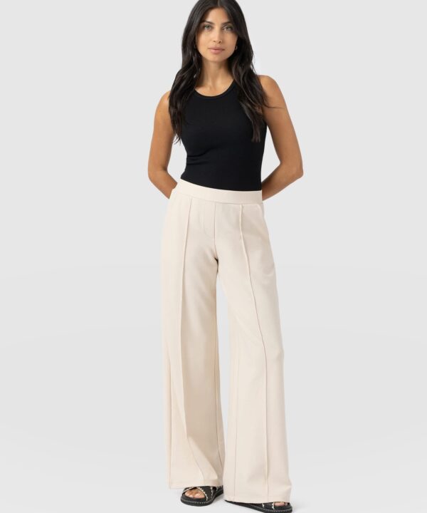 Keller Wide Leg Pant - Cream
