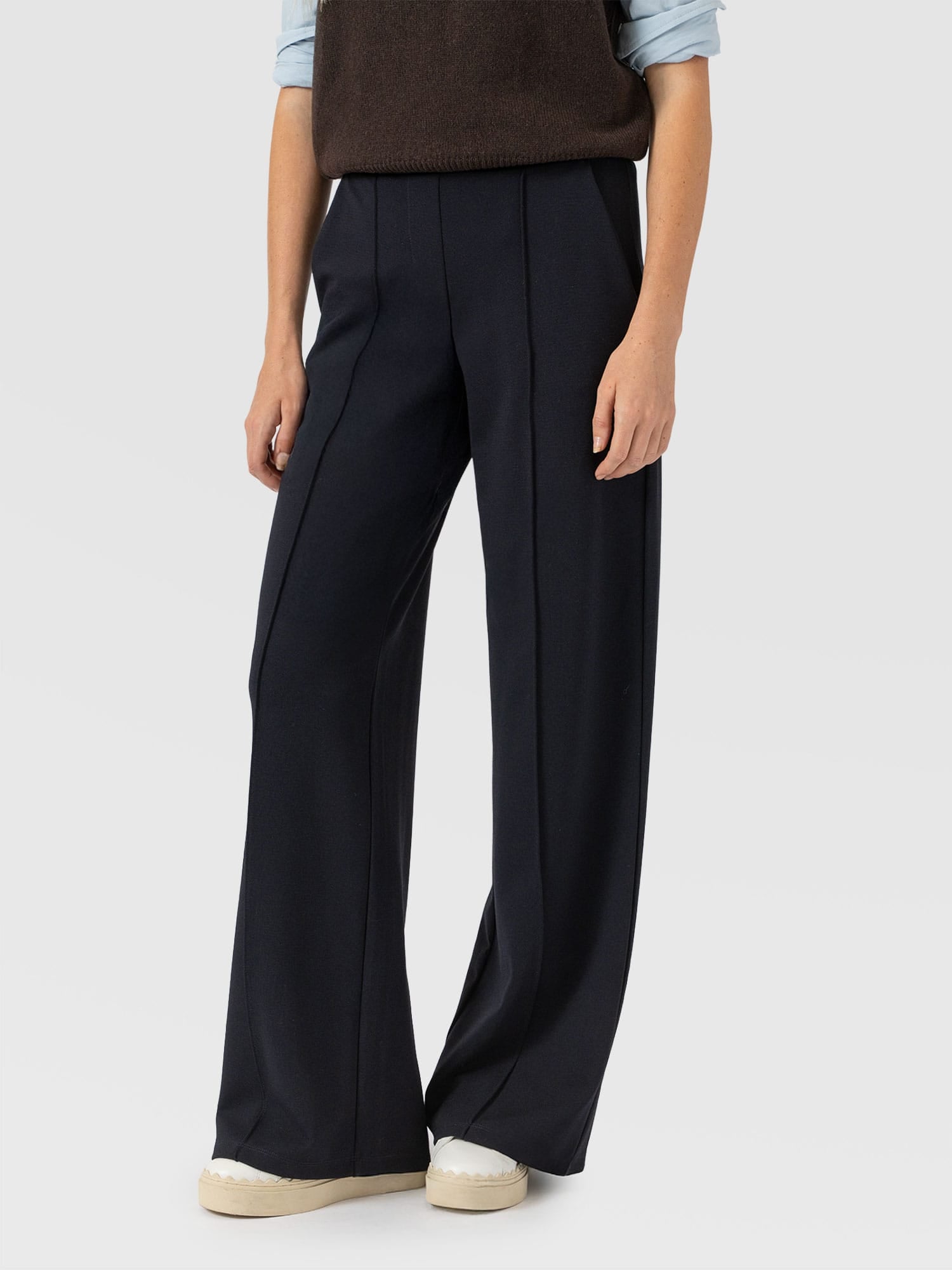 Keller Wide Leg Pant - Navy - Image 5