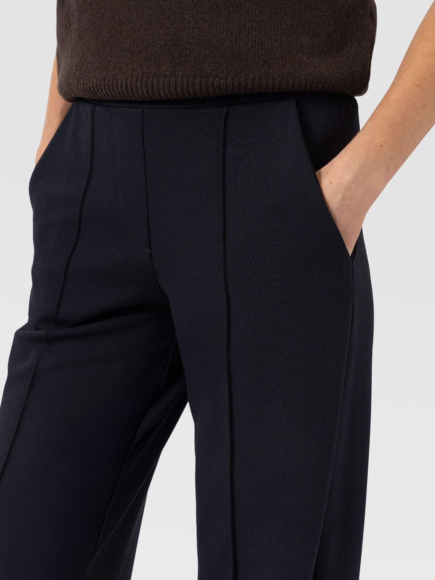 Keller Wide Leg Pant - Navy - Image 4