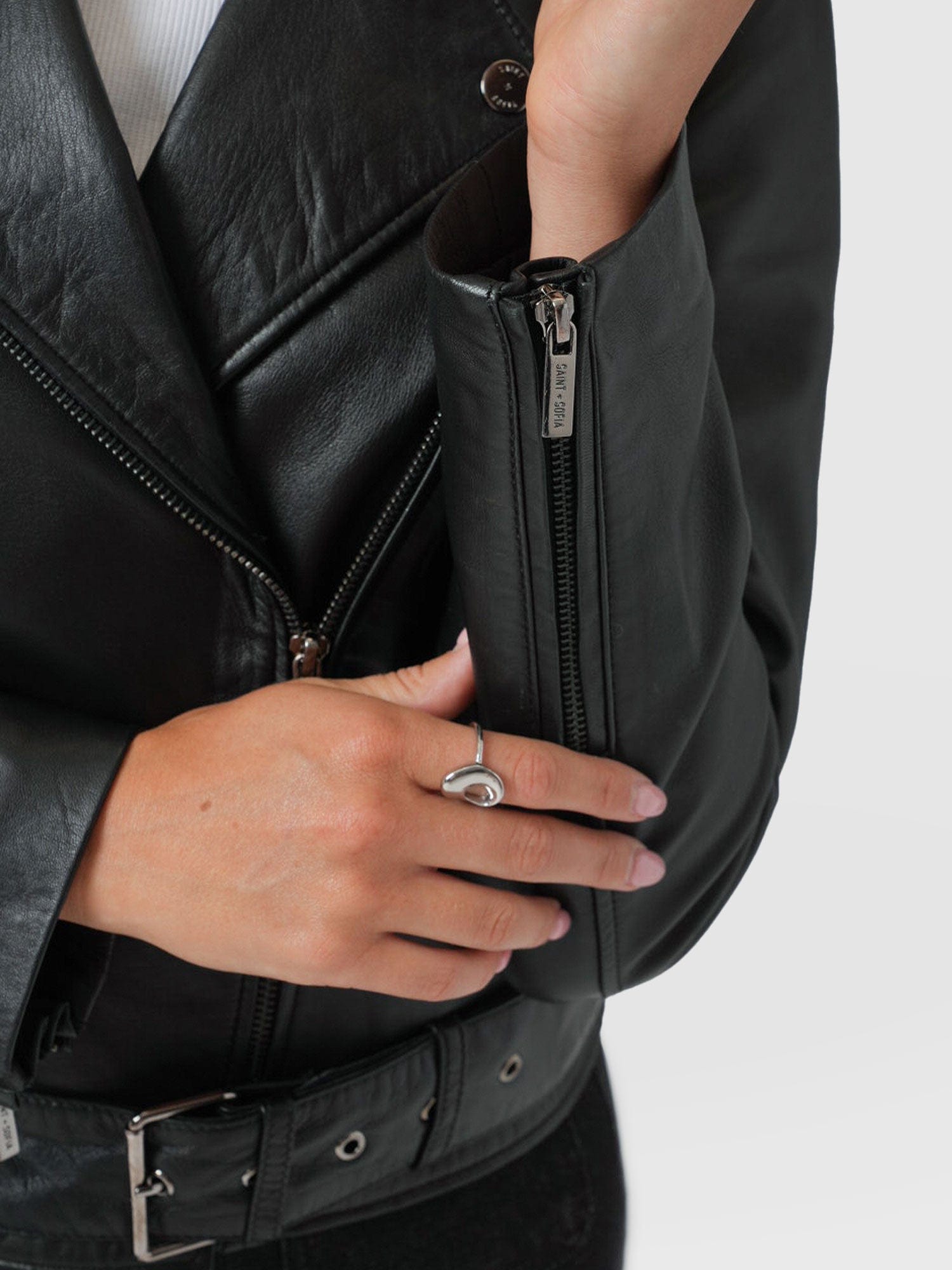 Luther Leather Jacket - Black - Image 4