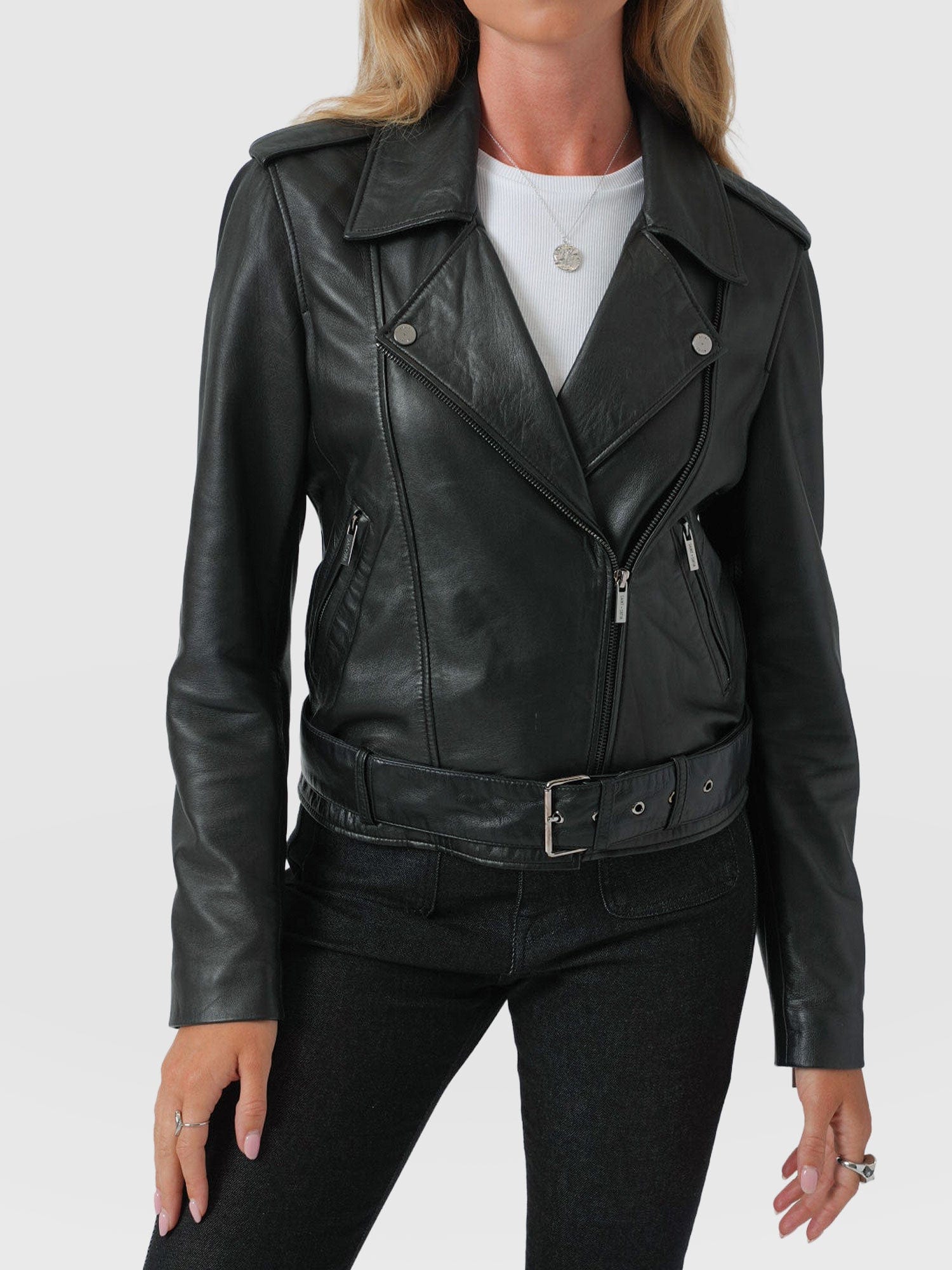 Luther Leather Jacket - Black - Image 3
