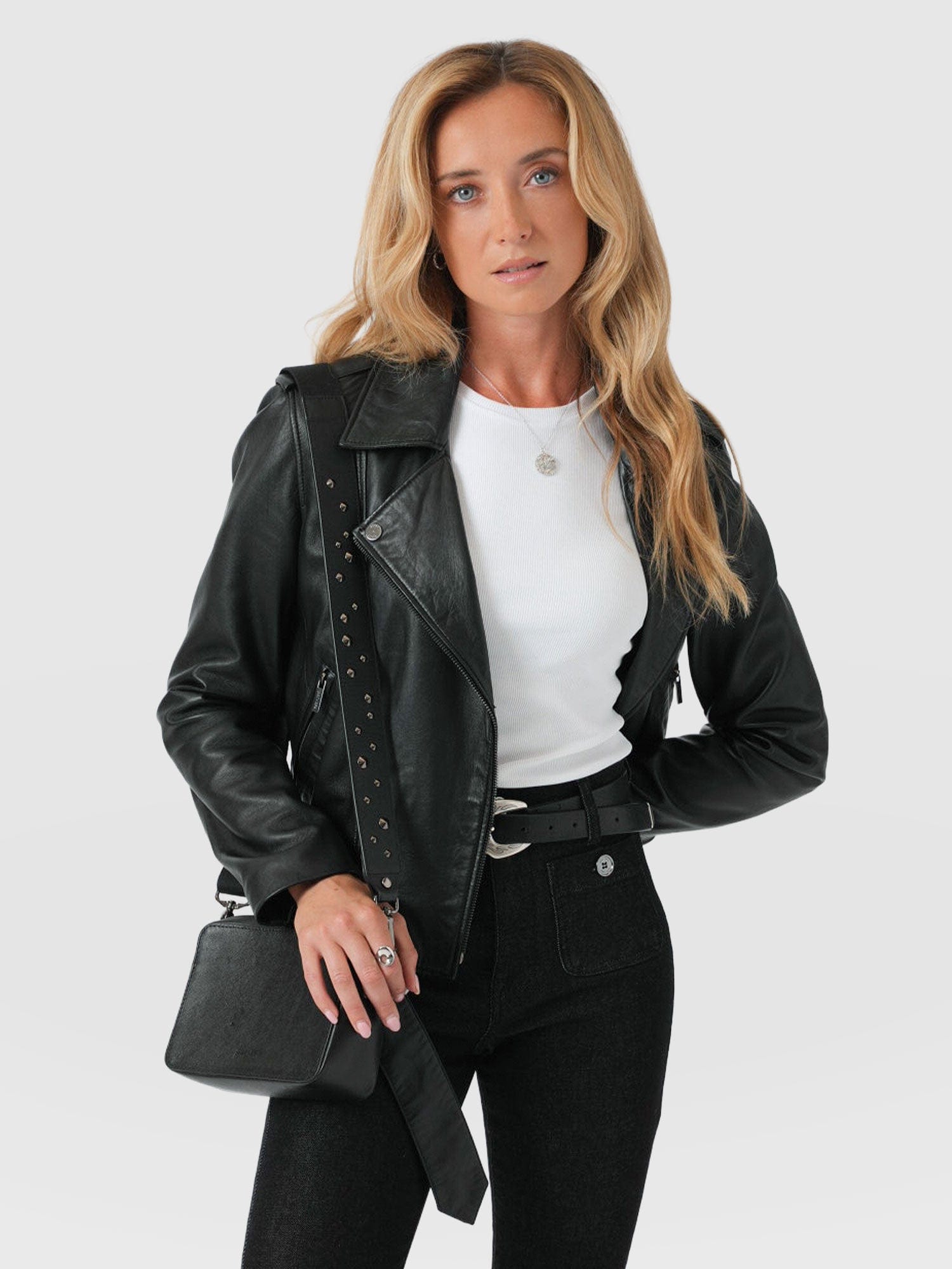 Luther Leather Jacket - Black - Image 2