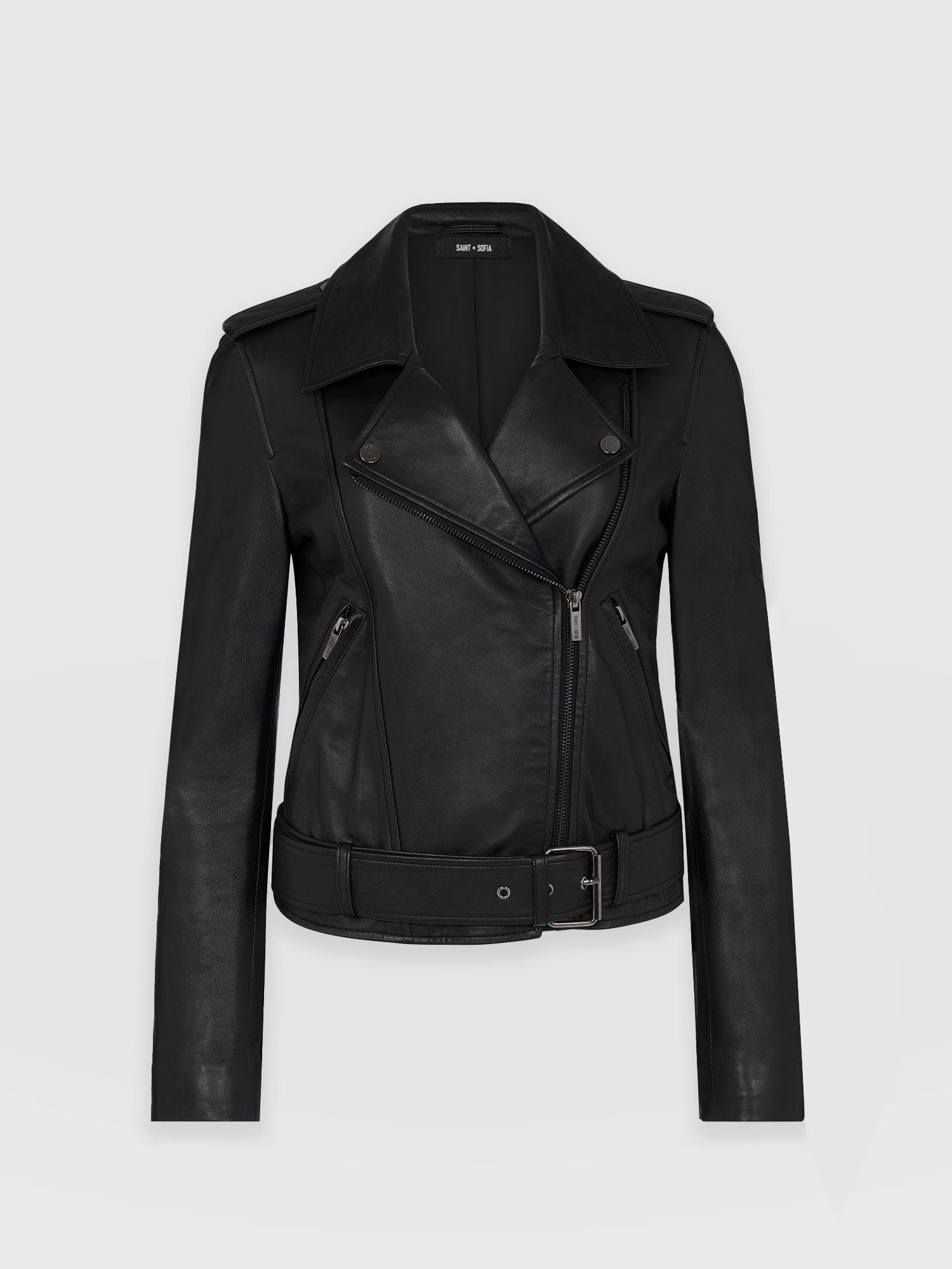 Luther Leather Jacket - Black - Image 7