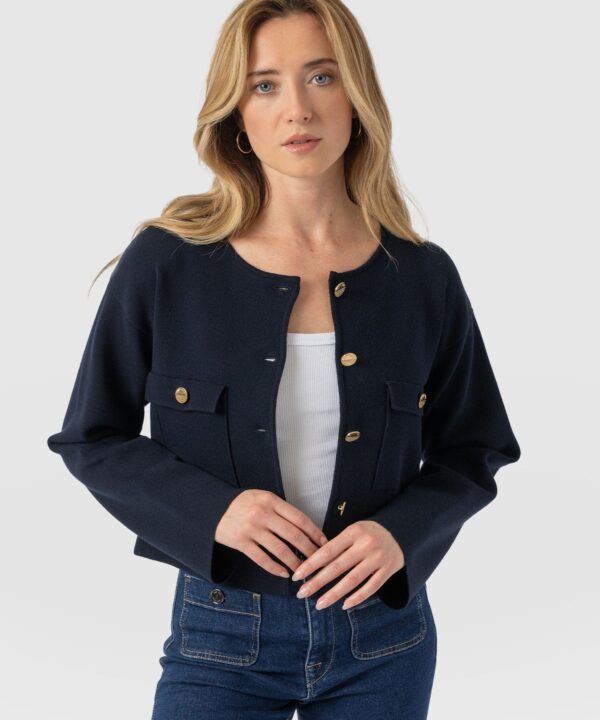 Maeva Knit Jacket - Navy