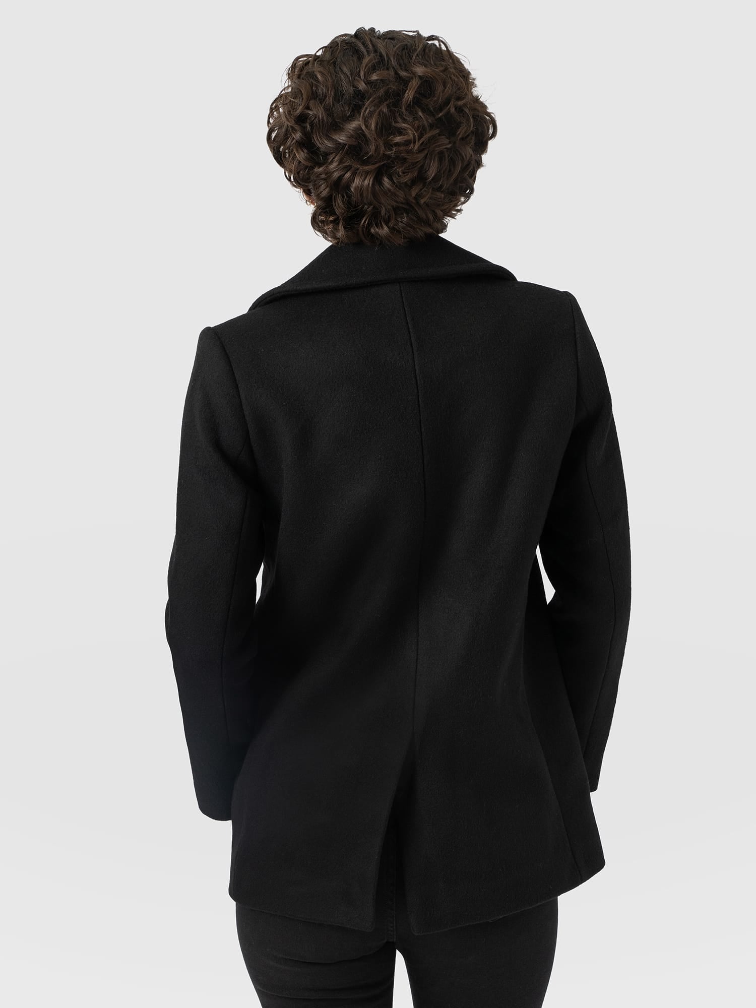Quinn Pea Coat - Black - Image 6